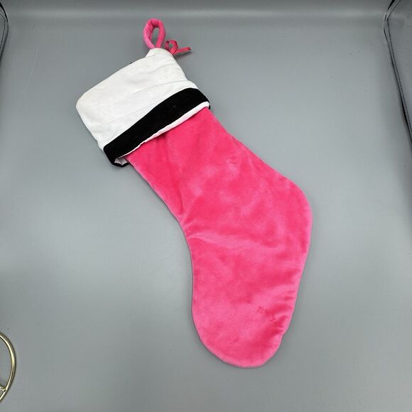 2014 Sanrio Pink Hello Kitty Soft Plush Christmas Stocking Embroidered 18" L - Picture 2 of 7